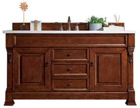 60" Brookfield Single Bathroom Vanity, Warm Cherry