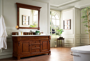 60" Brookfield Warm Cherry Single Bathroom Vanity, James Martin Vanities - vanitiesdepot.com