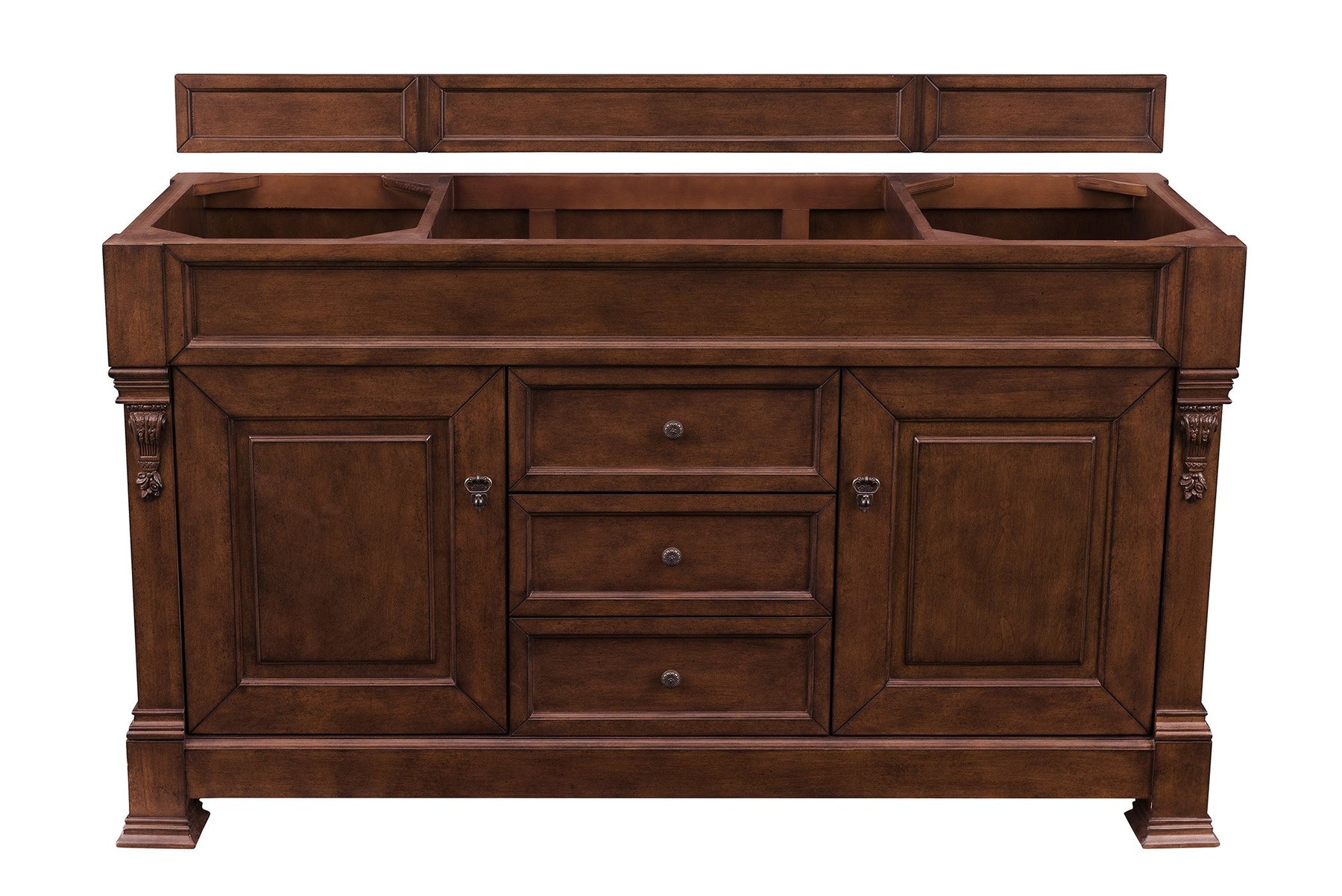 60" Brookfield Warm Cherry Single Bathroom Vanity, James Martin Vanities - vanitiesdepot.com