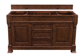 60" Brookfield Warm Cherry Single Bathroom Vanity, James Martin Vanities - vanitiesdepot.com