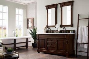 60" Brookfield Burnished Mahogany Double Vanity Bathroom Vanity, James Martin Vanities - vanitiesdepot.com