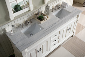 72" Brookfield Double Bathroom Vanity, Bright White