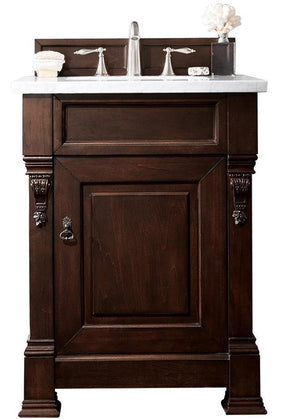 26" Brookfield Burnished Mahogany Single Bathroom Vanity, James Martin Vanities - vanitiesdepot.com