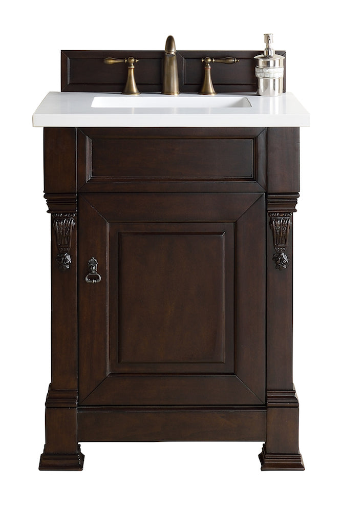 26" Brookfield Single Bathroom Vanity, Burnished Mahogany