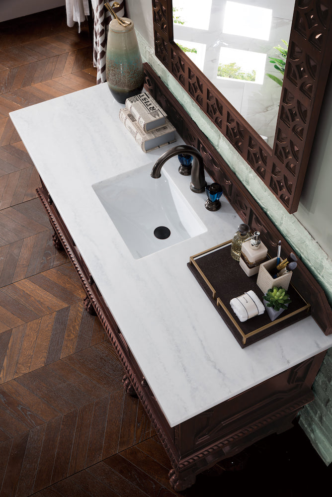 60" Balmoral Single Bathroom Vanity, Antique Walnut