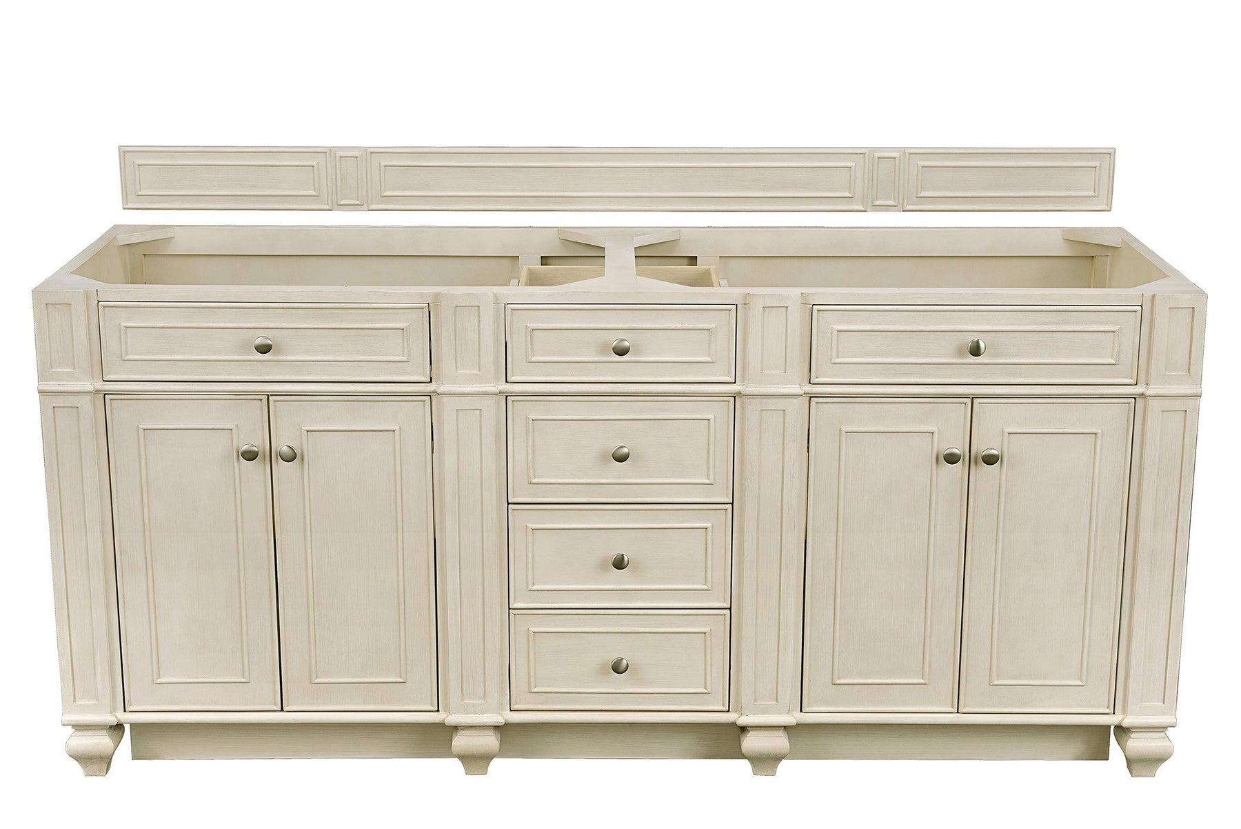 72" Bristol Vintage Vanilla Double Bathroom Vanity, James Martin Vanities - vanitiesdepot.com