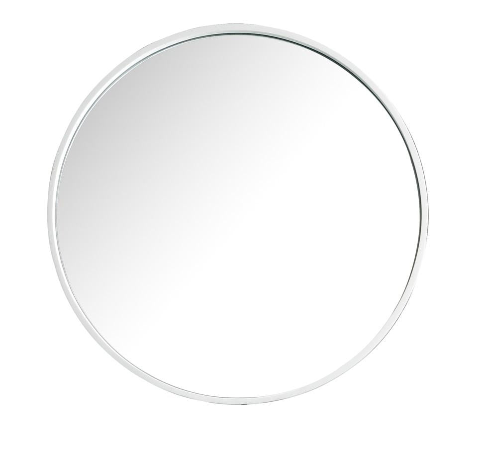 Montreal 28" Round Mirror, Glossy White, James Martin Vanities - vanitiesdepot.com