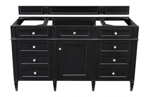 60" Brittany Single Bathroom Vanity Black Onyx, James Martin Vanities - vanitiesdepot.com