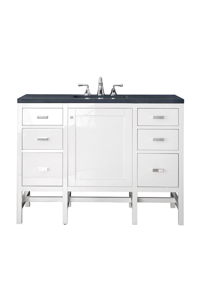 48" Addison Single Sink Bathroom Vanity, Glossy White