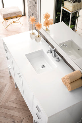 60" Addison Single Sink Bathroom Vanity, Glossy White