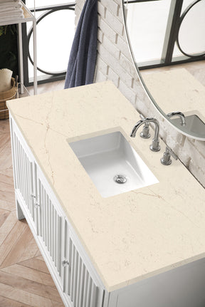 48" Athens Single Sink Bathroom Vanity, Glossy White