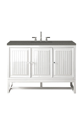 48" Athens Single Sink Bathroom Vanity, Glossy White