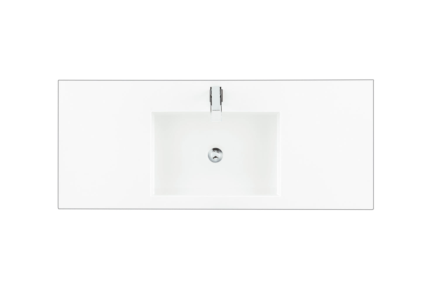 48" Mercer Island Single Sink Bathroom Vanity, Glossy White w/ Matte Black